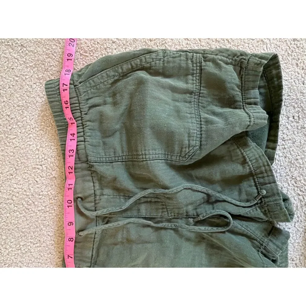 Old Navy Women's Shorts Size Large Green 100% Cotton Pull-on Elastic Waist